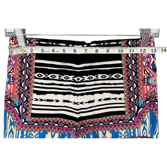 Flying Tomato Shorts Womens S Multicolor Tribal Aztec High Waisted Boho Festival - Picture 5 of 11